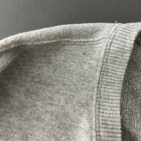 Aritzia Wilfred Free Sweater Faux Leather Panel Pullover Gray Black Size XS - Picture 8 of 10